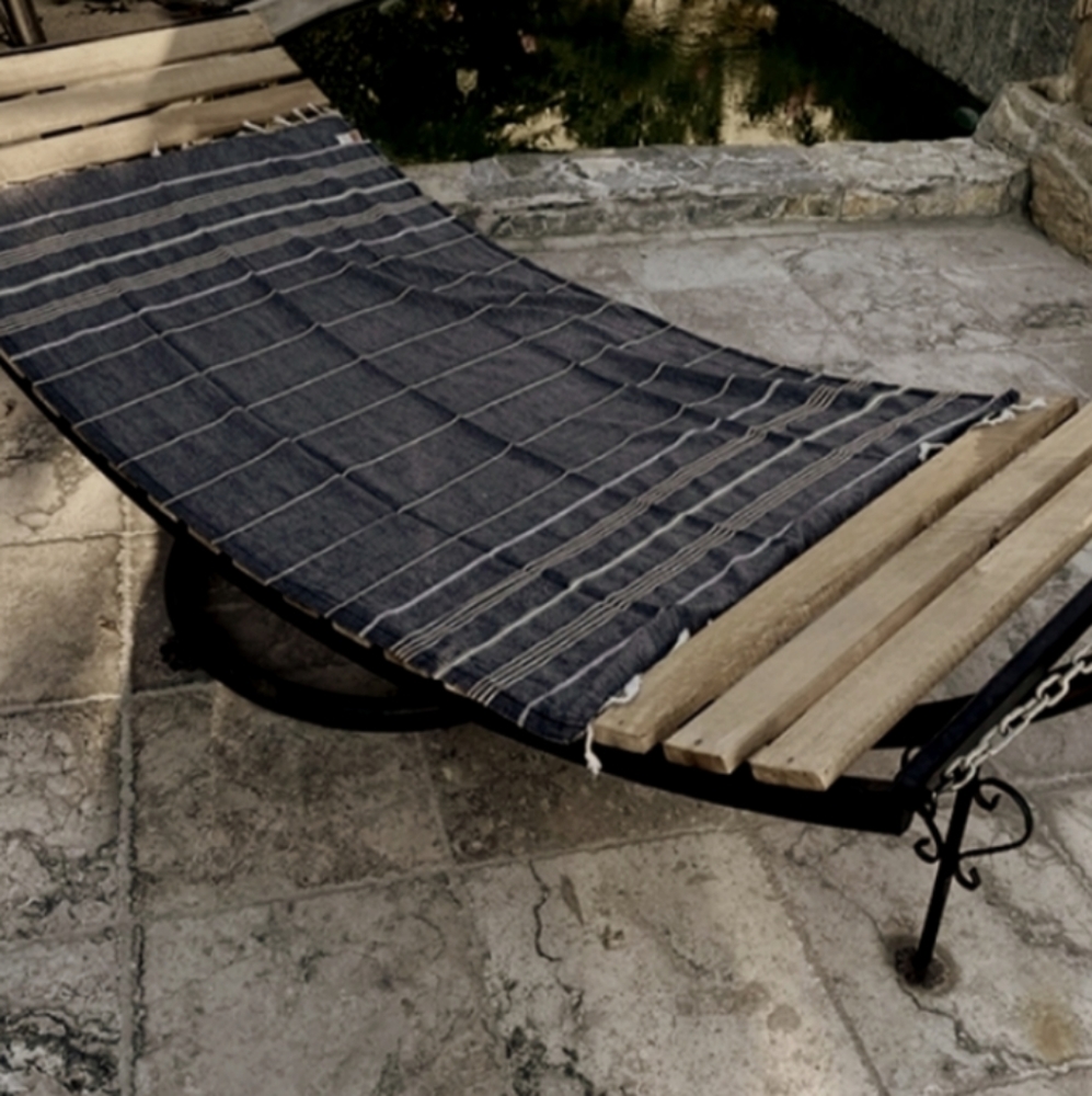 Quick Dry Beach Towel Turkish Cotton Peshtemal Black White Stripe Sarong Spa